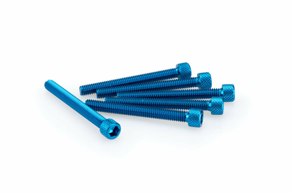 PUIG INBUS-SCHRAUBEN-KIT M6X55MM. BLAU - 0446A
