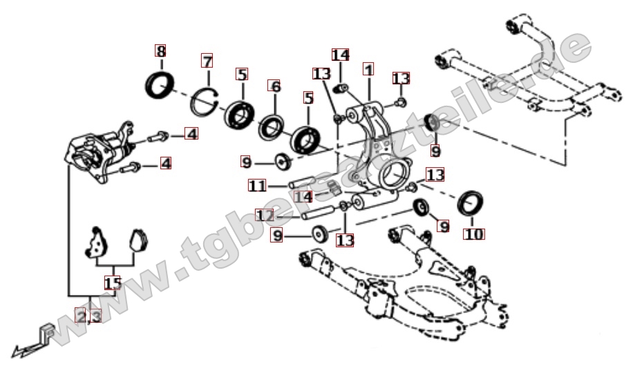 Hinterradachse Hinterradachse