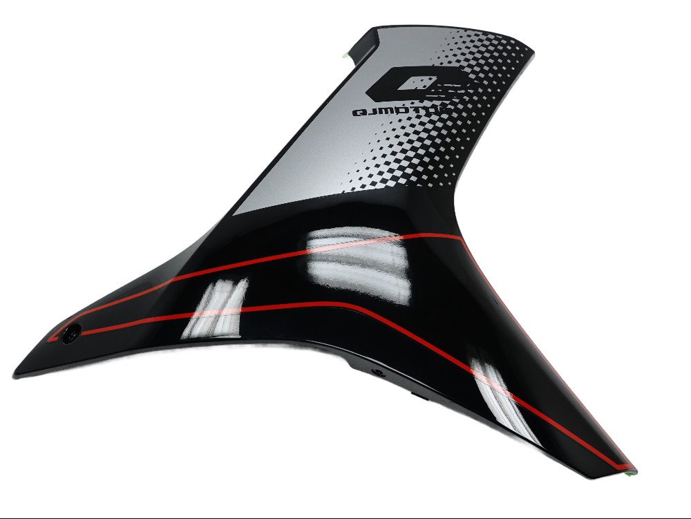 QJ Motor Seitenverkleidung schwarz rechts mit Aufkleber - 65302N49019Z