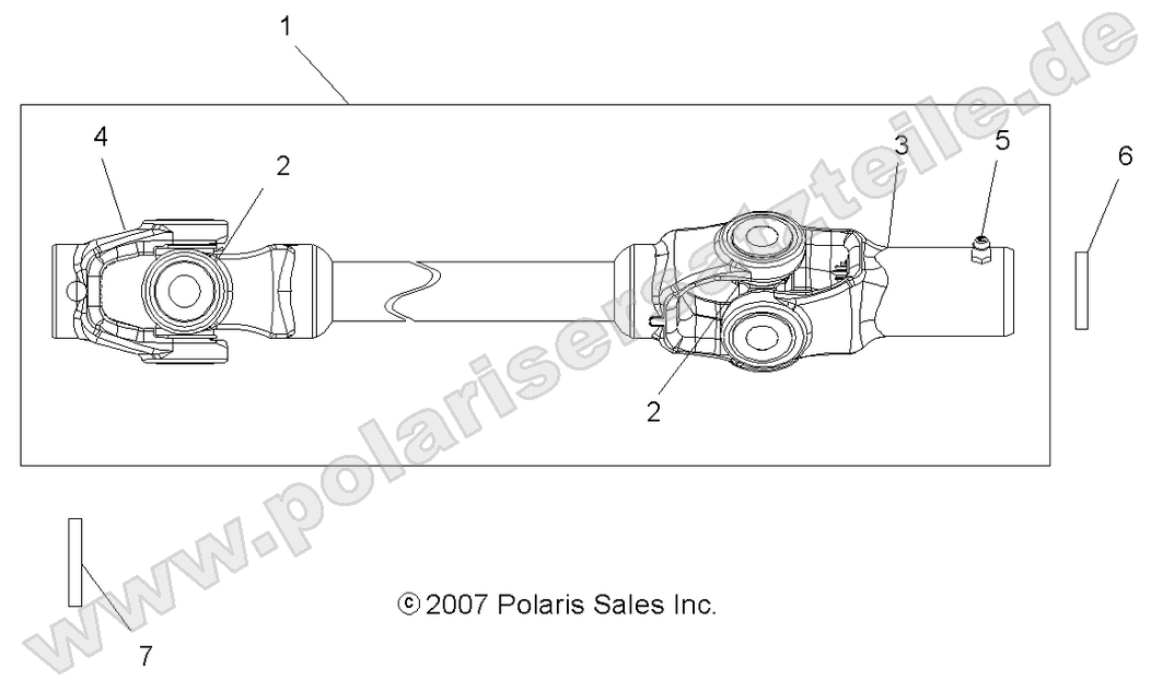 DRIVE TRAIN, FRONT PROP SHAFT (Built 9/18/07 and After)