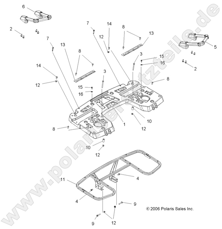 BODY, REAR RACK ASM. BODY, REAR RACK ASM.