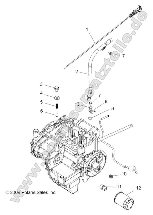 Engine, Oil Filter and Dipstick