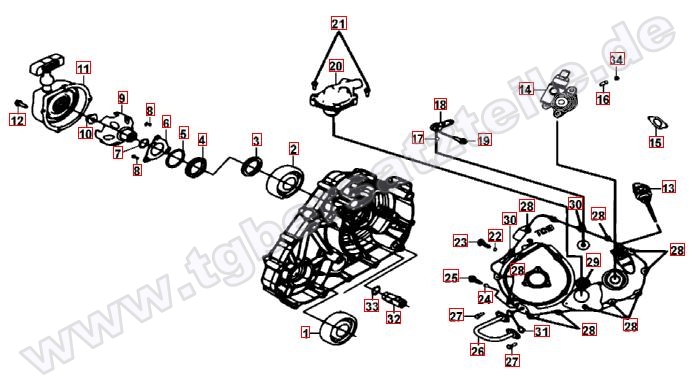 Gehäusedeckel links