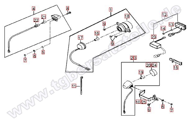 Rücklicht-Blinker hinten