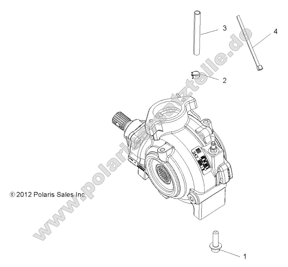 Drive Train, Gearcase Mounting, Front Drive Train, Gearcase Mounting, Front