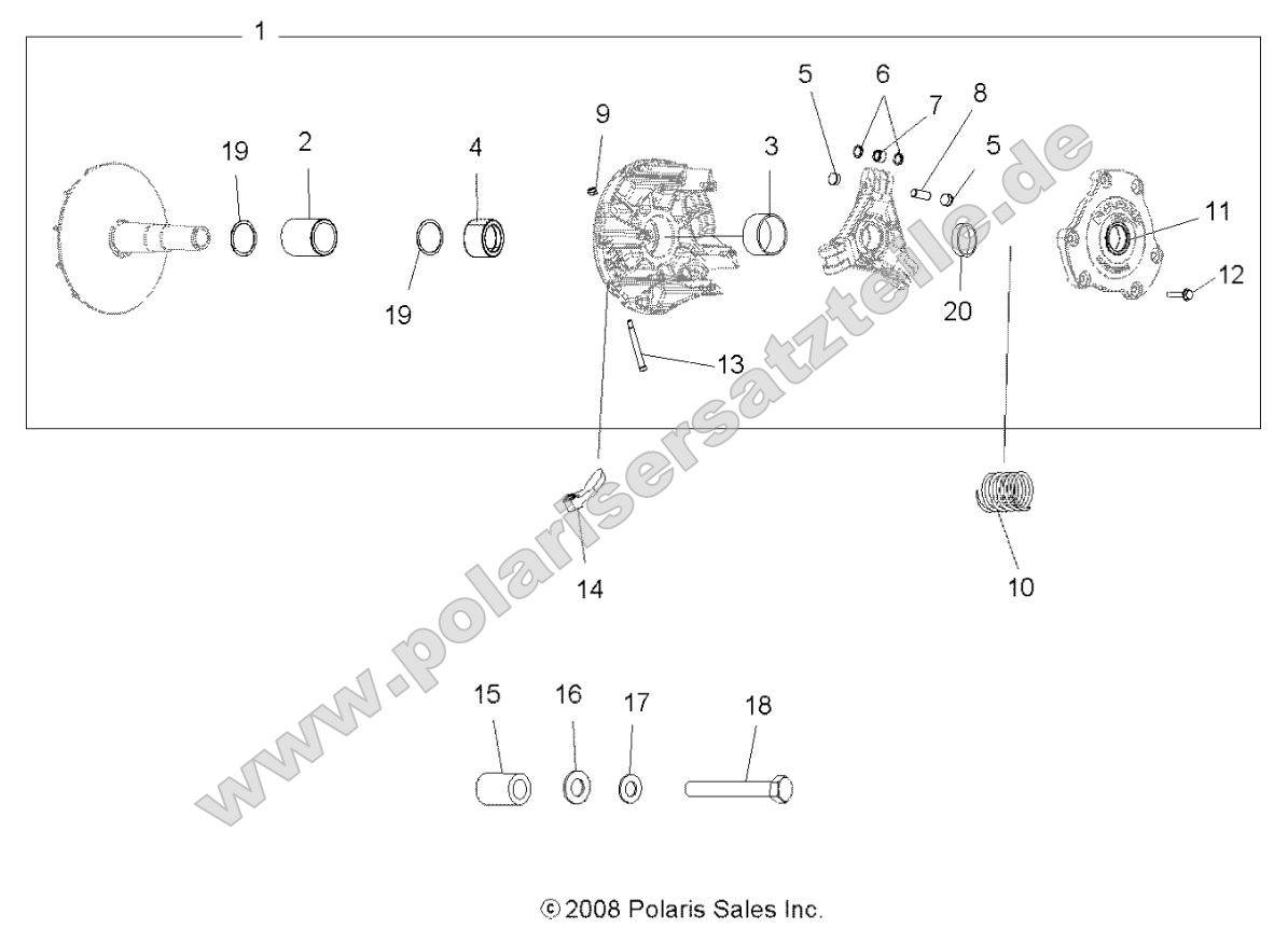Drive Train, Primary Clutch Drive Train, Primary Clutch