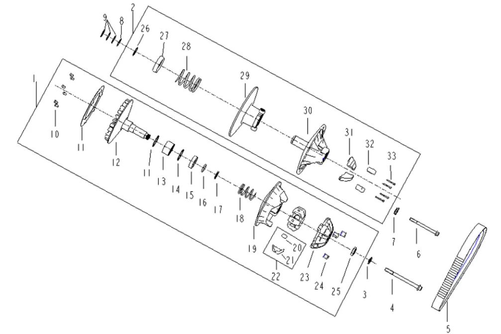 Kupplung, CVT-Getriebe Kupplung, CVT-Getriebe