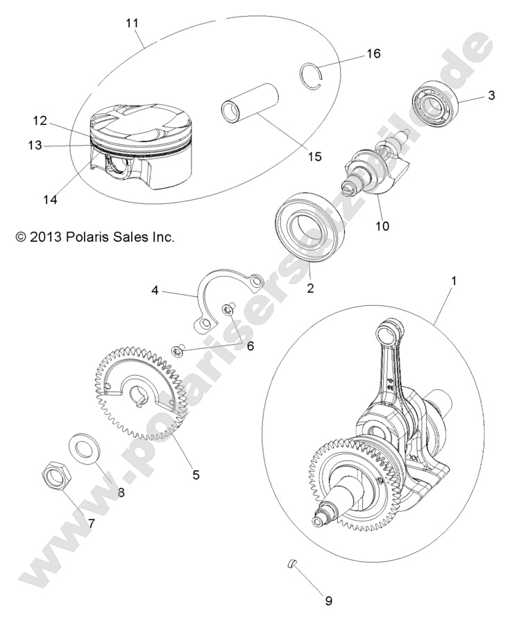 Engine, Crankshaft, Piston and Balance Shaft