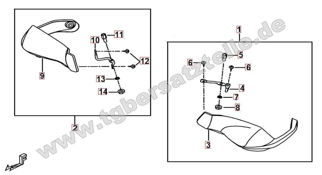 Handprotektorensatz Blade 425 Handprotektorensatz Blade 425