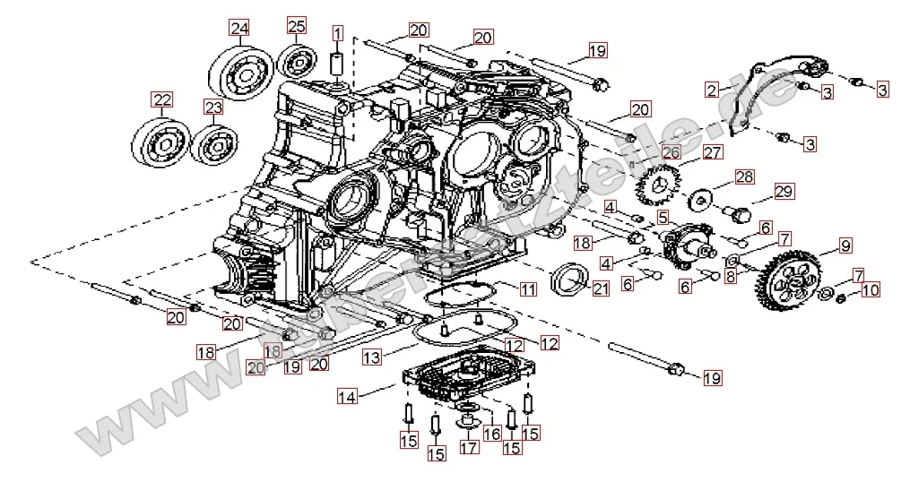 Motorgehäuse rechts