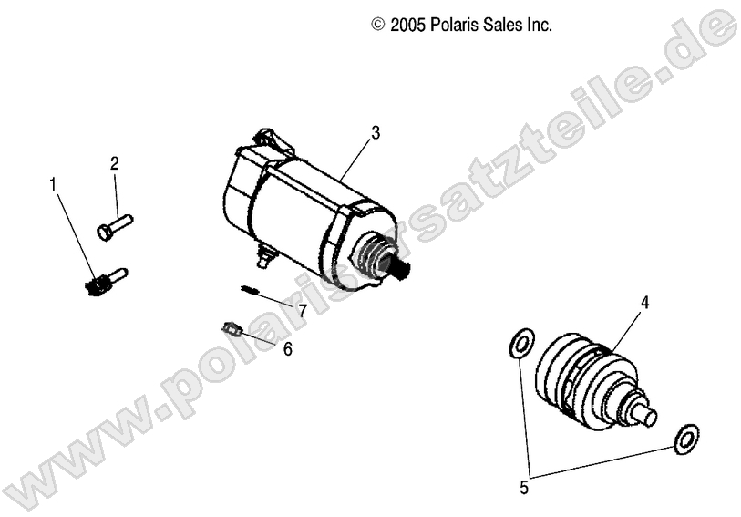 ENGINE, STARTING MOTOR