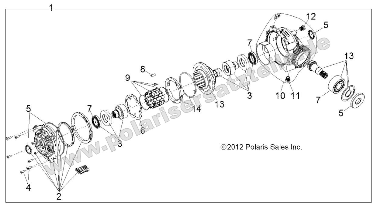 Drive Train, Front Gearcase Internals Drive Train, Front Gearcase Internals