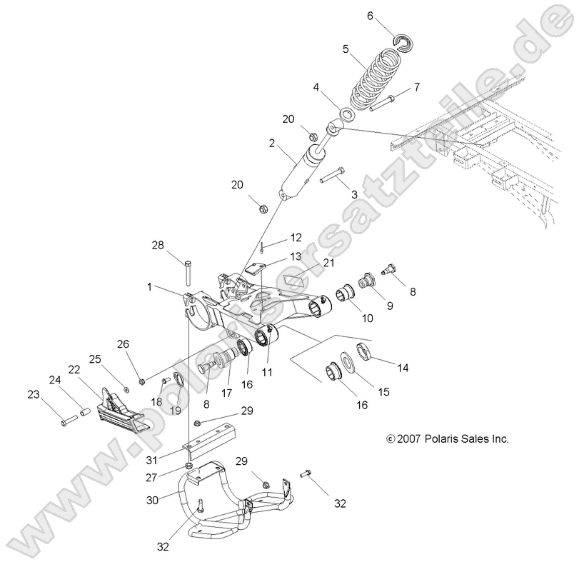 SUSPENSION, SWING ARM and SHOCK MOUNTING