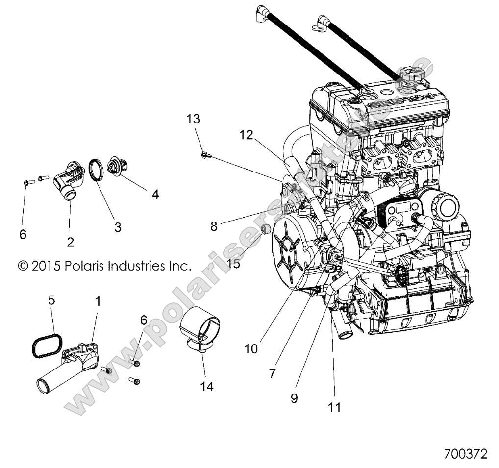 Engine, Cooling, Thermostat and Bypass
