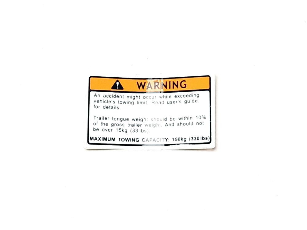 TGB LABEL, TOW CAPACITY - 514658