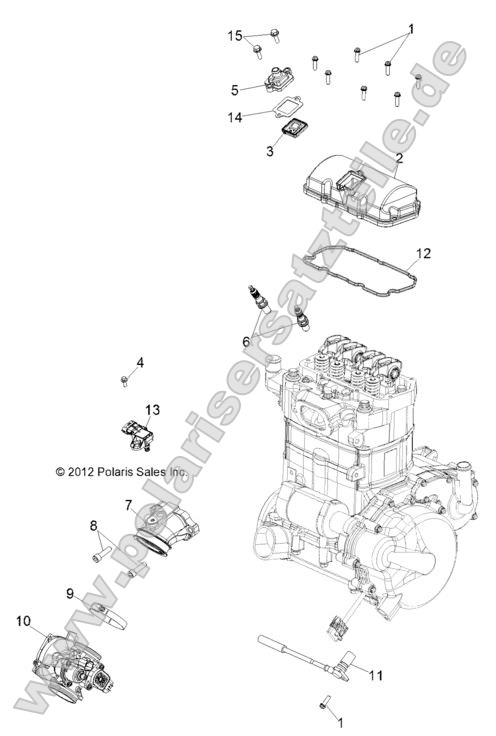 Engine, Throttle Body and Valve Cover