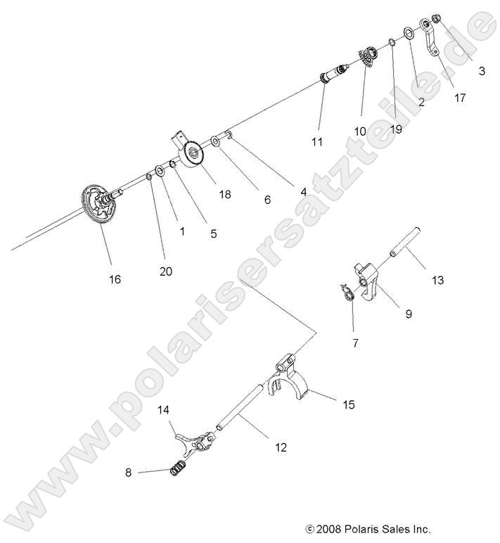 DRIVE TRAIN, MAIN GEARCASE SHIFT FORKS DRIVE TRAIN, MAIN GEARCASE SHIFT FORKS