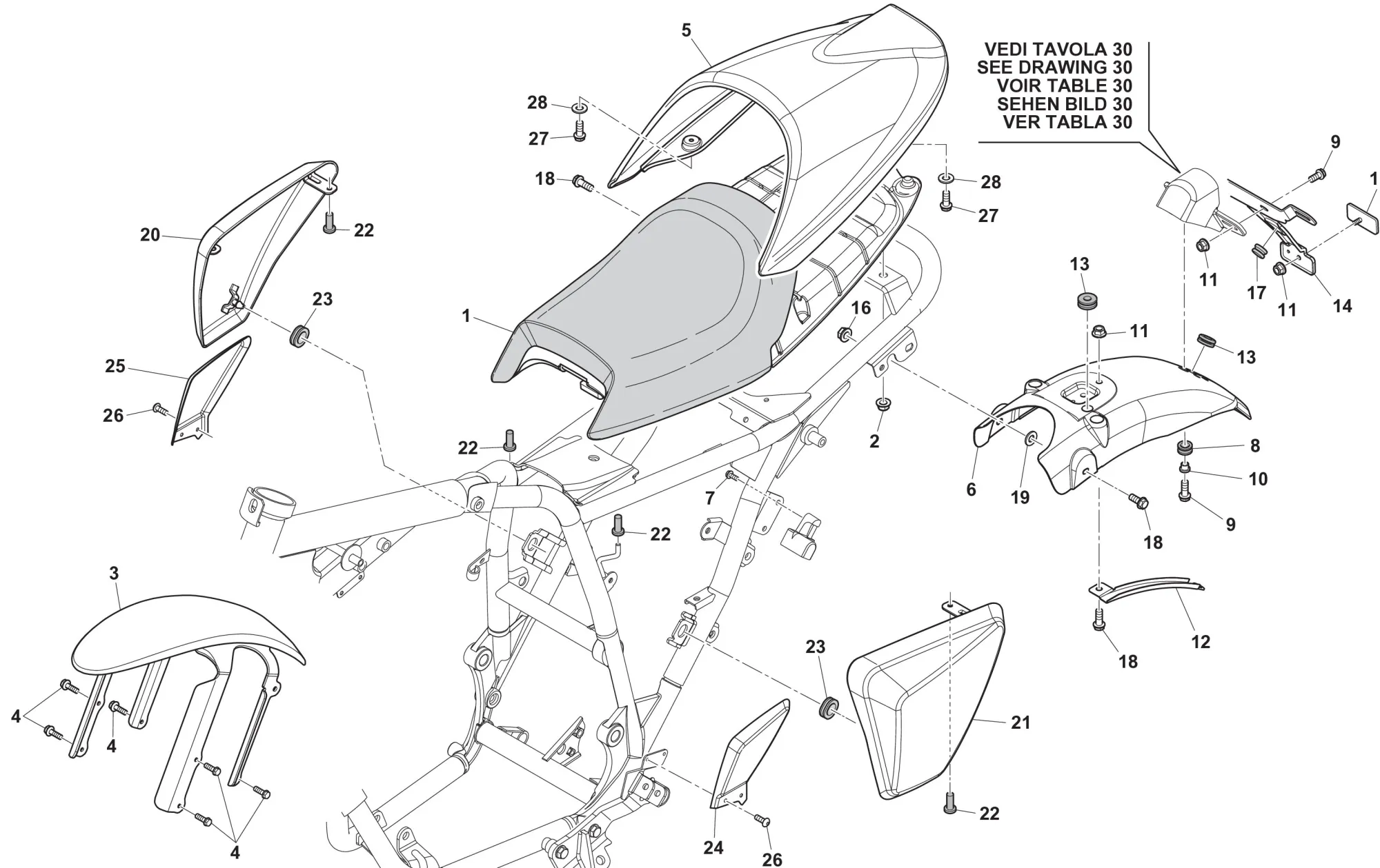 Verkleidung - Sitzbank
