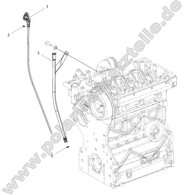 Engine, Oil Dipstick and Guard