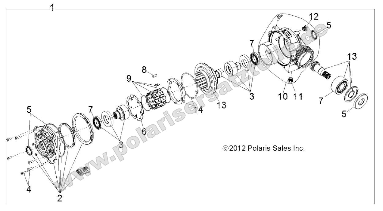 Drive Train, Front Gearcase Internals (49RGRTRANSINTL13900XP) Drive Train, Front Gearcase Internals (49RGRTRANSINTL13900XP)