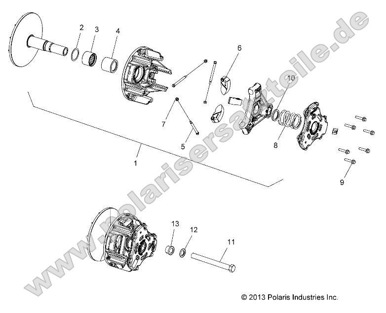 Drive Train, Primary Clutch (701596) Drive Train, Primary Clutch (701596)