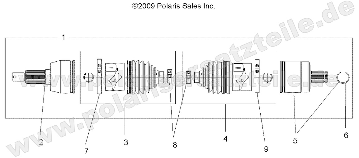 DRIVE TRAIN, DRIVE SHAFT, FRONT DRIVE TRAIN, DRIVE SHAFT, FRONT