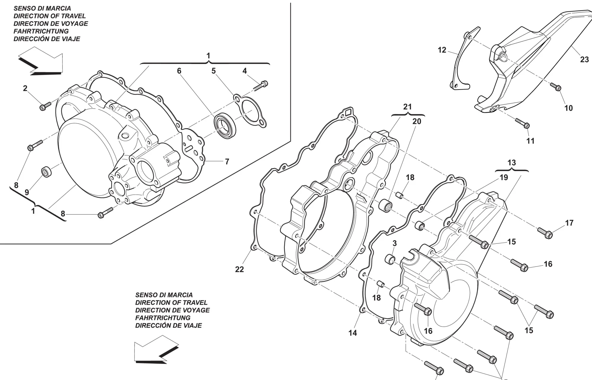 Motordeckel links + rechts Motordeckel links + rechts