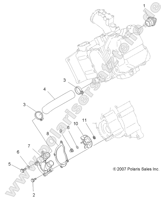 ENGINE, WATER PUMP ENGINE, WATER PUMP
