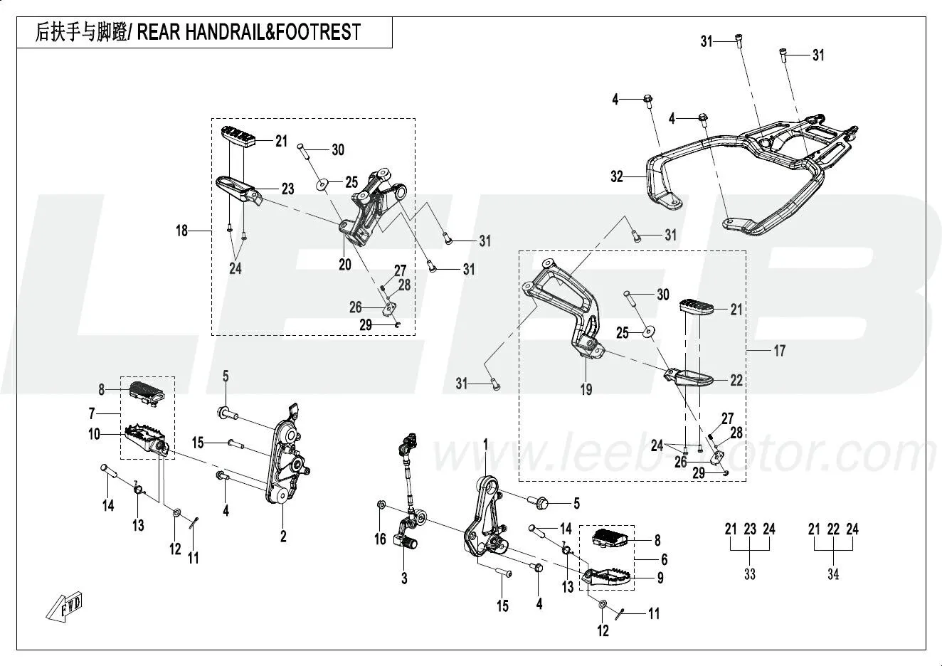 Soziusgriff & Fußraste 