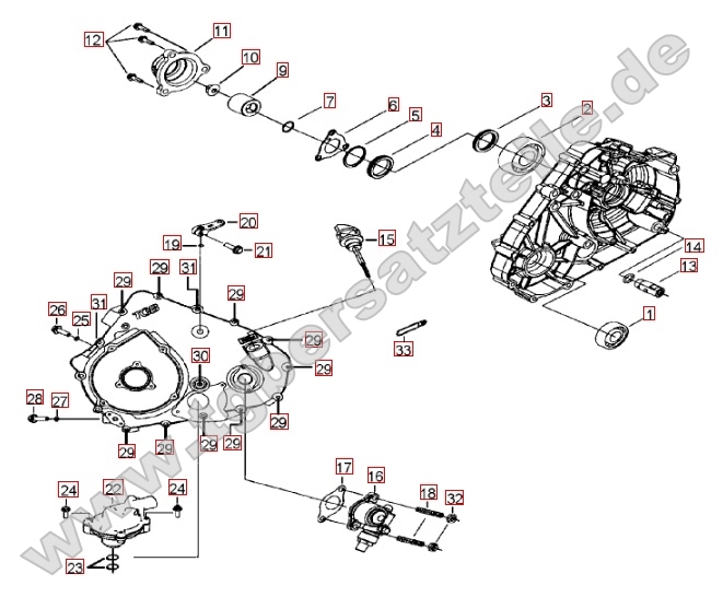 Wasserpumpe - Tachoantrieb