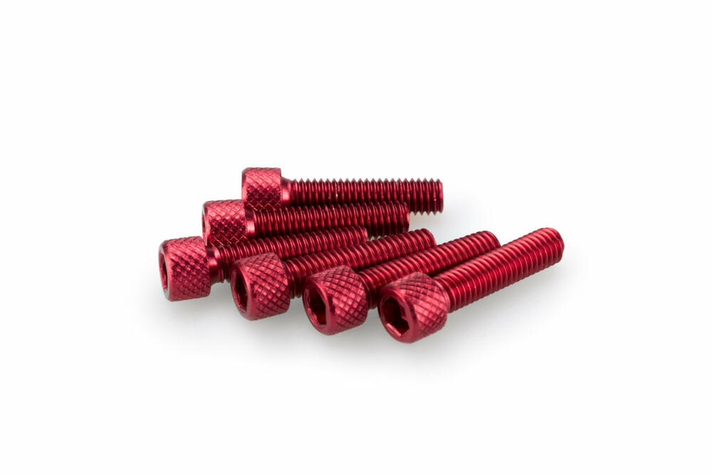 PUIG INBUS-SCHRAUBEN-KIT M6X25MM. ROT - 0544R