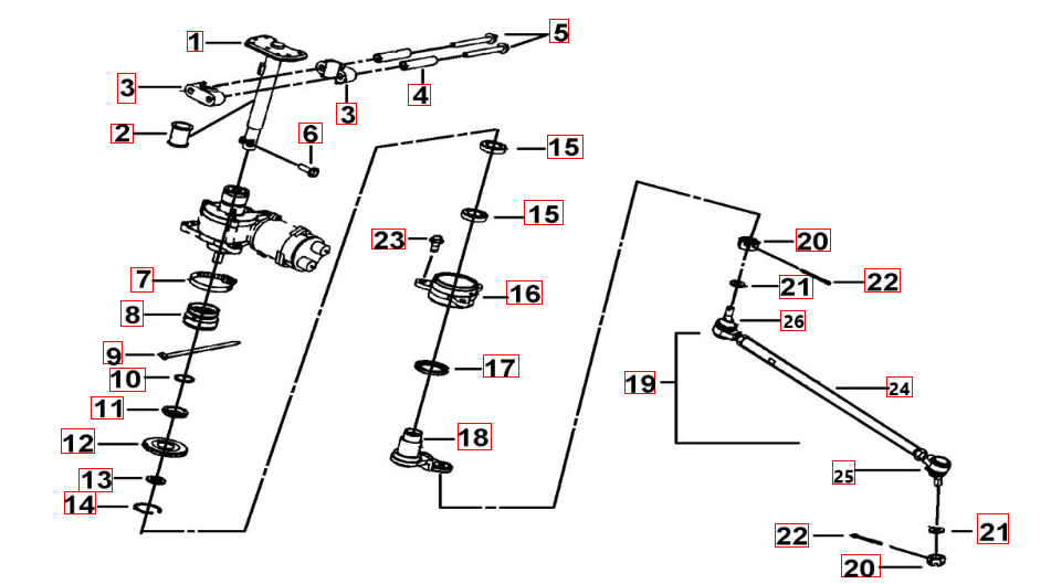 Lenksäule-Spurstange