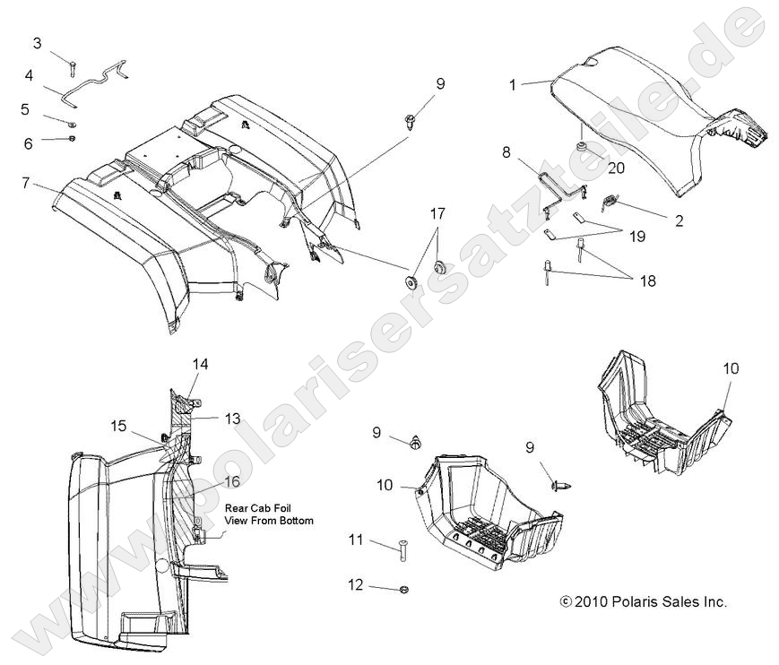 BODY, REAR CAB, SEAT and FOOTWELLS