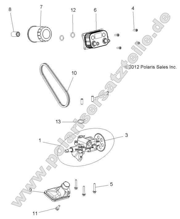 Engine, Oil Pump and Oil Cooler