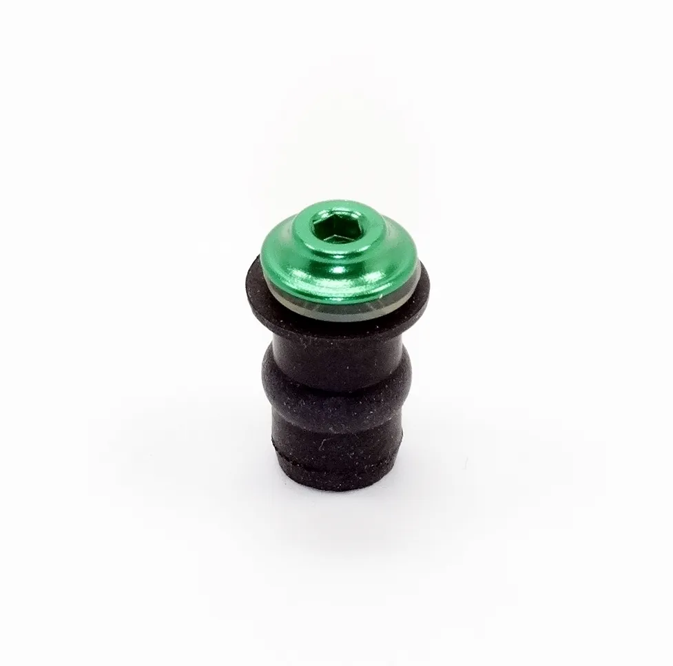 Racing Verkleidungsschraube Aluminium M5x15 + Gummimutter grün