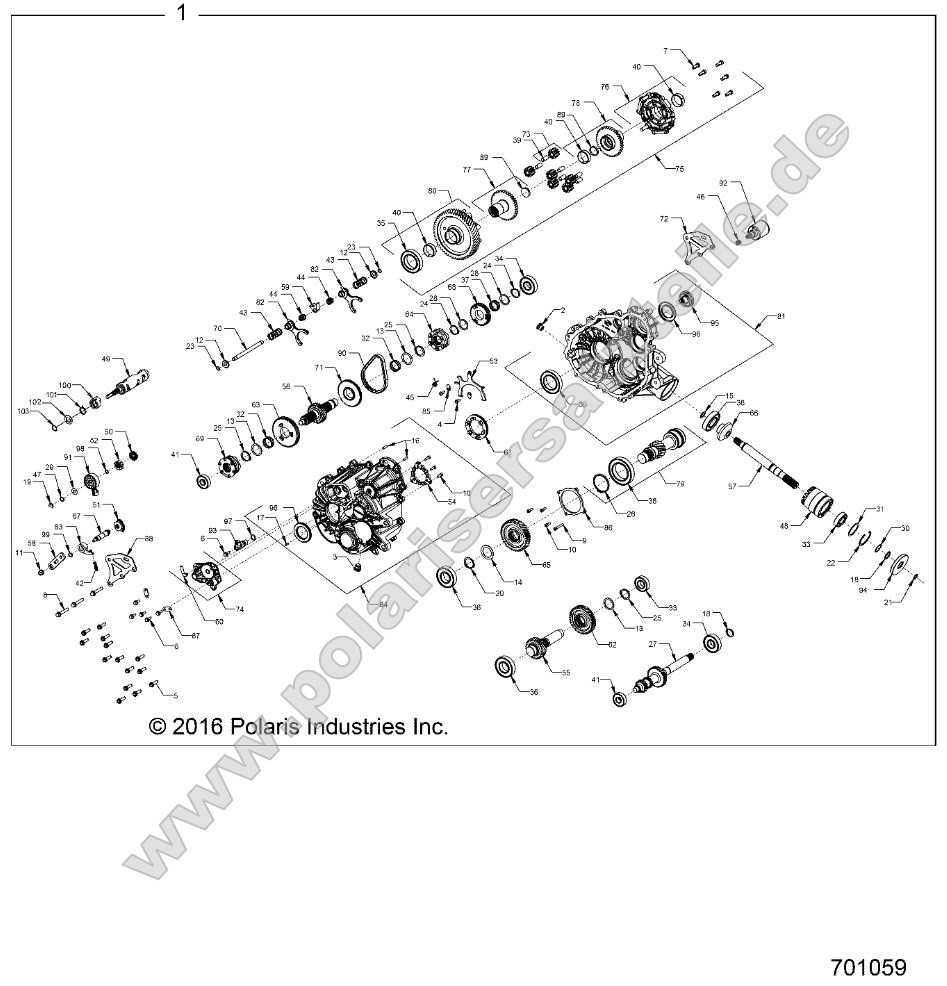 Drive Train, Main Gearcase Internals (701059) Drive Train, Main Gearcase Internals (701059)