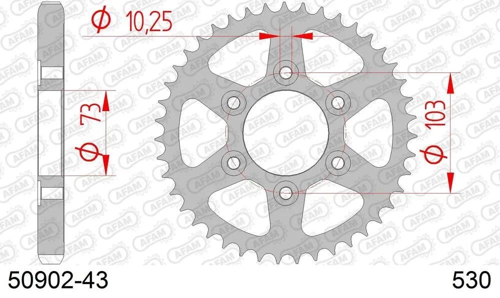 AFAM Kettensatz Stahl 530 XHR2-G 15x43 - Ducati 1200 Multistrada Enduro 2016-18 - 05095551
