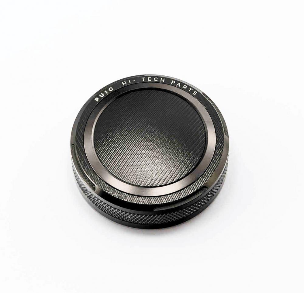 Puig_Abdeckung_Bremsfluessigkeitsbehaelter_Rund_56_mm___schwarz_silber_9264P Puig Abdeckung Bremsflüssigkeitsbehälter Rund 56 mm - schwarz/silber