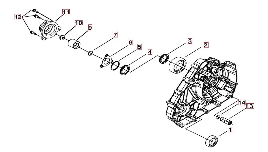 Motorgehäuse links Motorgehäuse links
