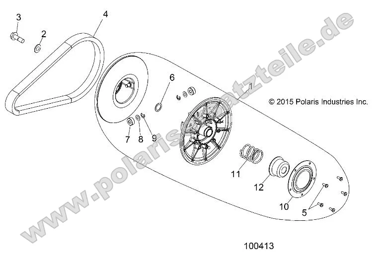 Drive Train, Secondary Clutch Drive Train, Secondary Clutch