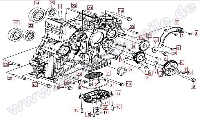 Motorgehäuse rechts