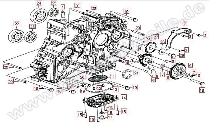 Motorgehäuse rechts