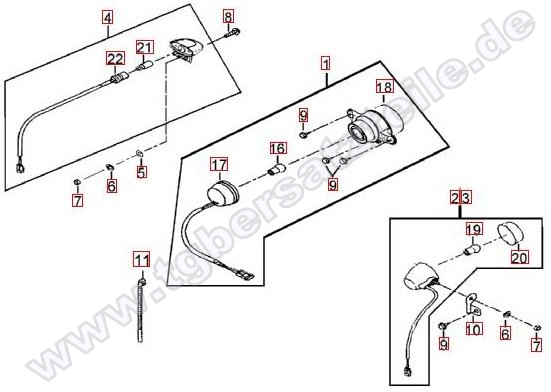 Rücklicht-Blinker hinten