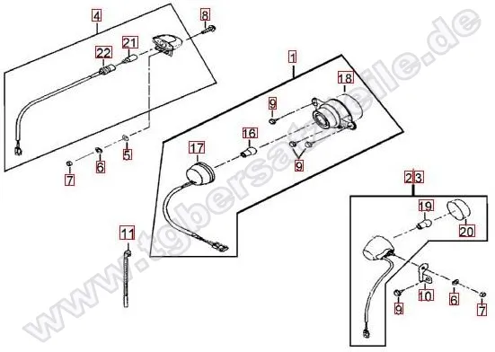 Rücklicht-Blinker hinten