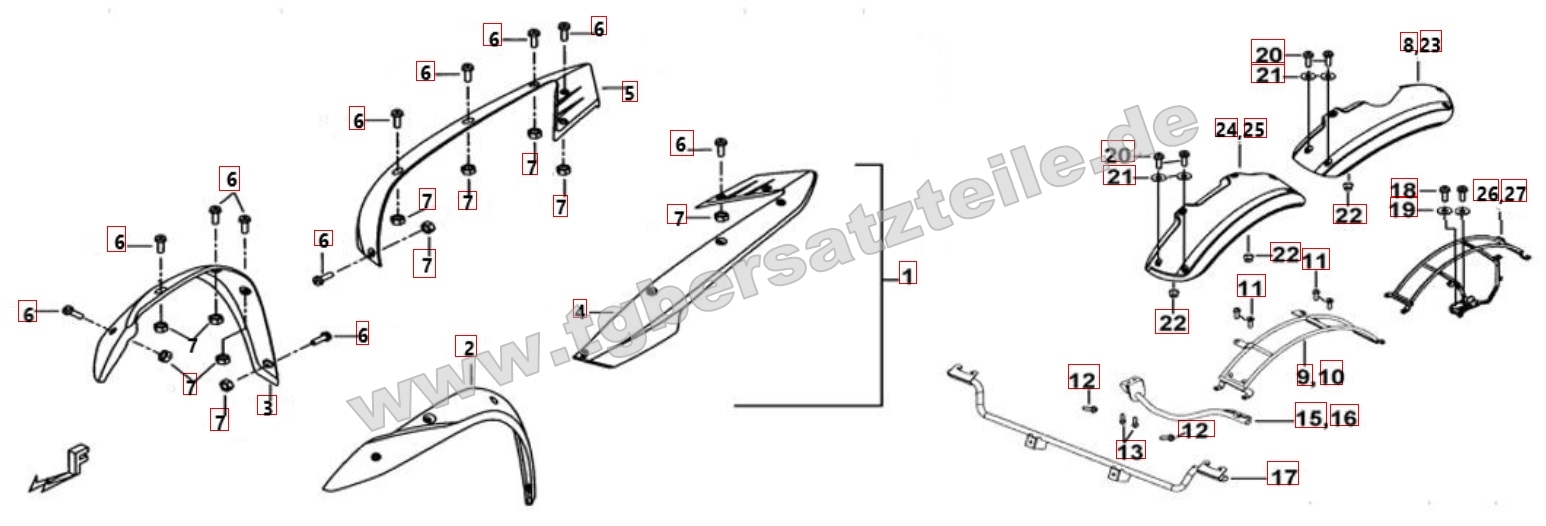 Kotflügelverbreiterung - Kotflügel vorne und hinten