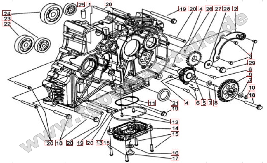 Motorgehäuse rechts