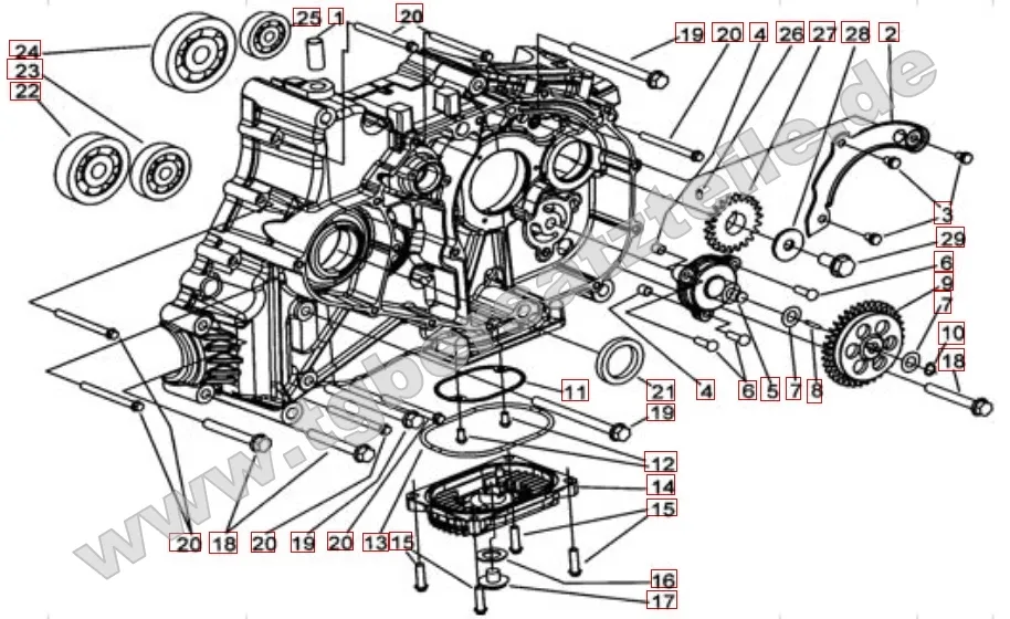 Motorgehäuse rechts