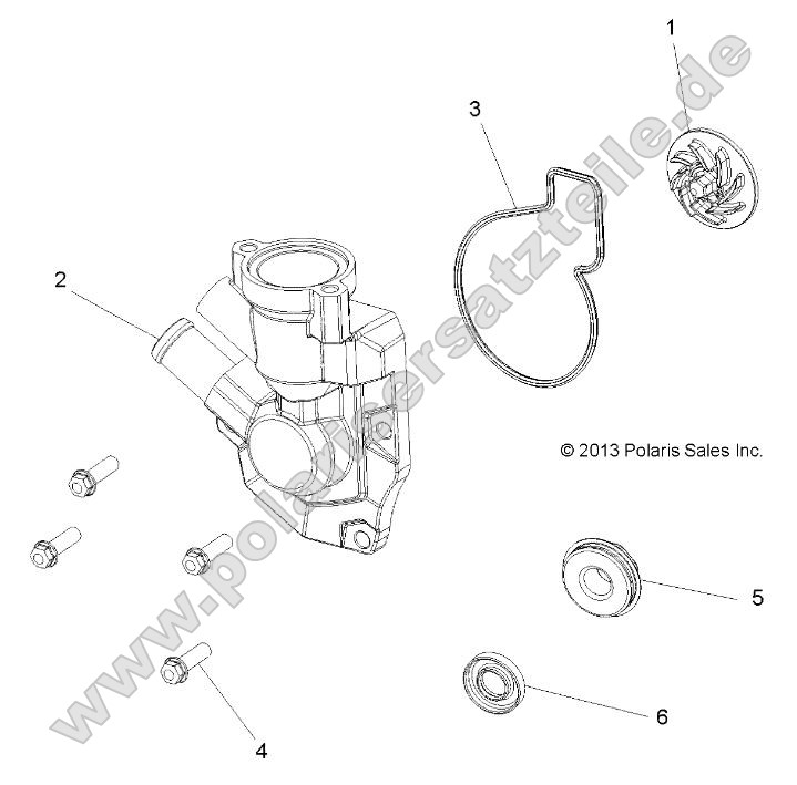 Engine, Waterpump Impeller and Cover Engine, Waterpump Impeller and Cover
