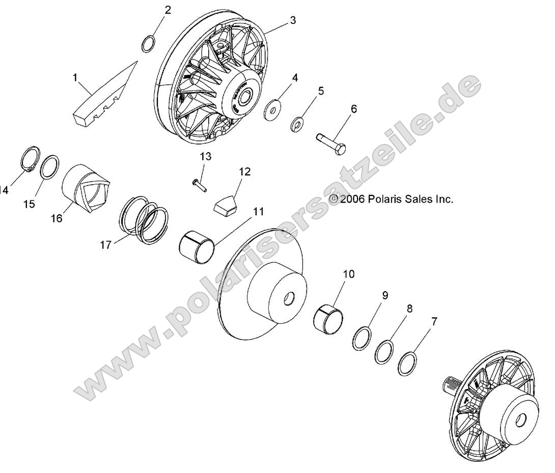 Drive Train, Secondary Clutch Drive Train, Secondary Clutch