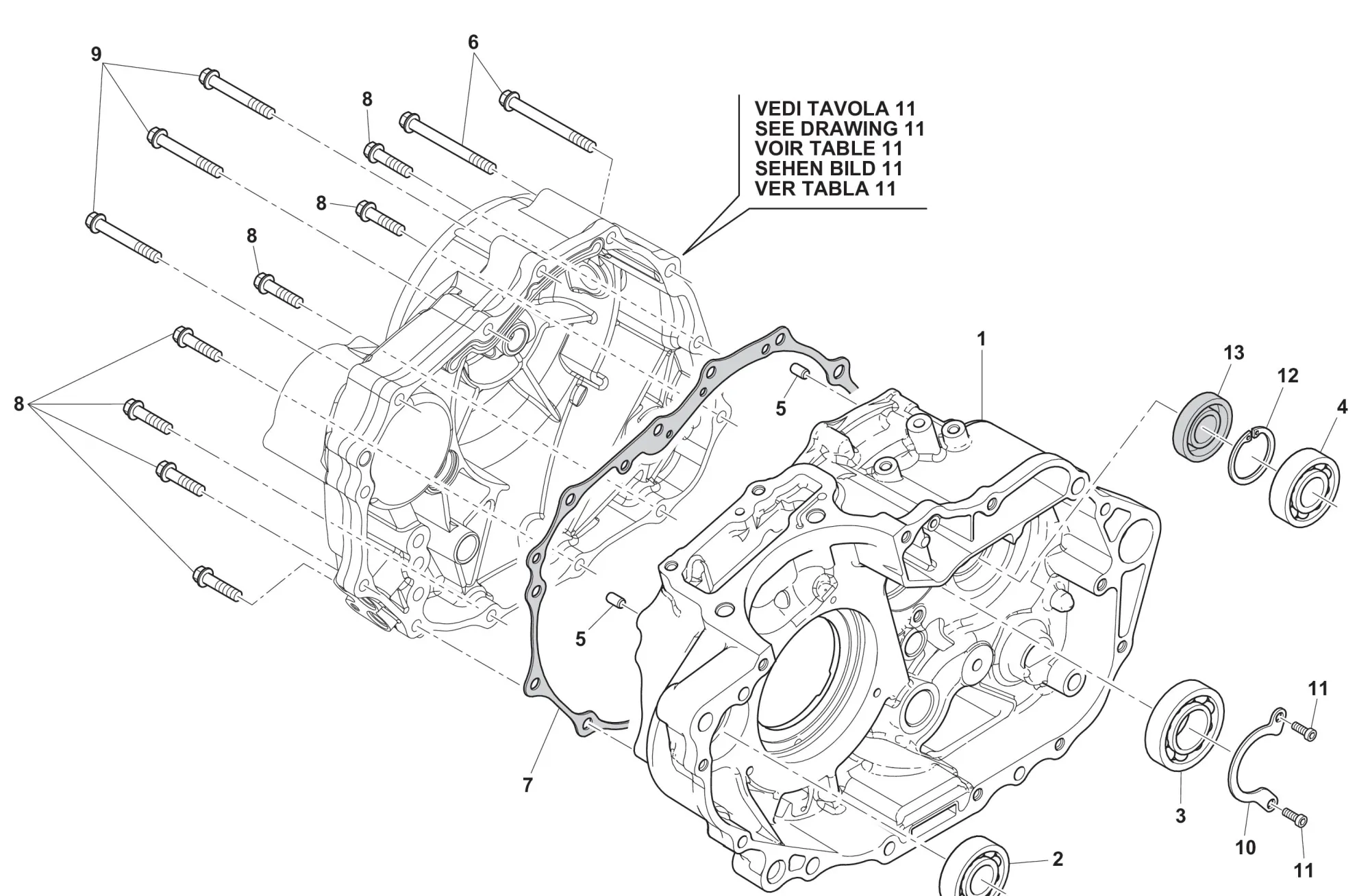 Motorgehäuse rechts